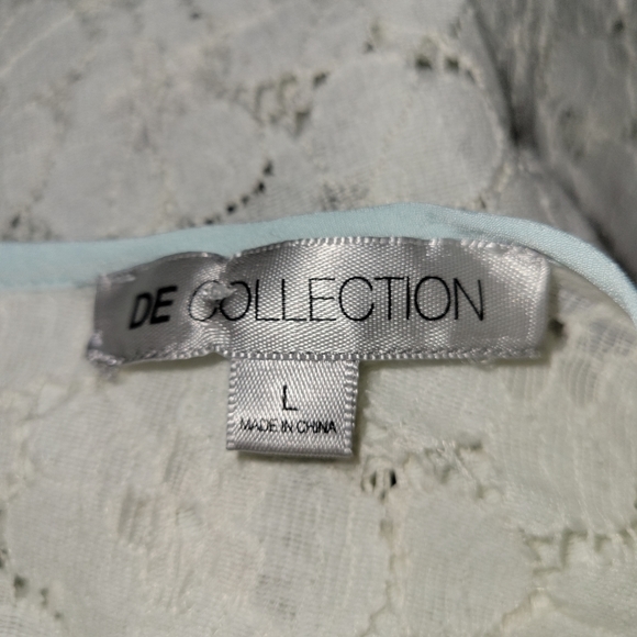 De Collection Embroidery Lace Blouse sz L - Picture 3 of 4
